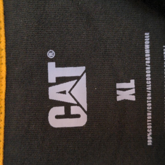 CAT Caterpillar Men's Army Moss Logo Pocket T-Shirt - Size XL - Picture 4 of 5